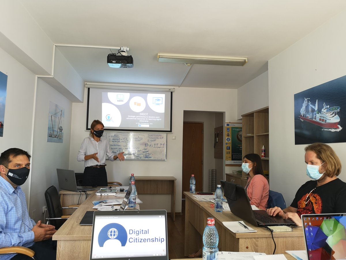 SealCyprus's tweet photo. #SealCyprus participated in project meeting for #digcitedu and met F2F in #Romania with @TEAM4Excellence @AthensLifelong @bennohaus With the support of @EUErasmusPlus https://t.co/YfXuTUyxQl