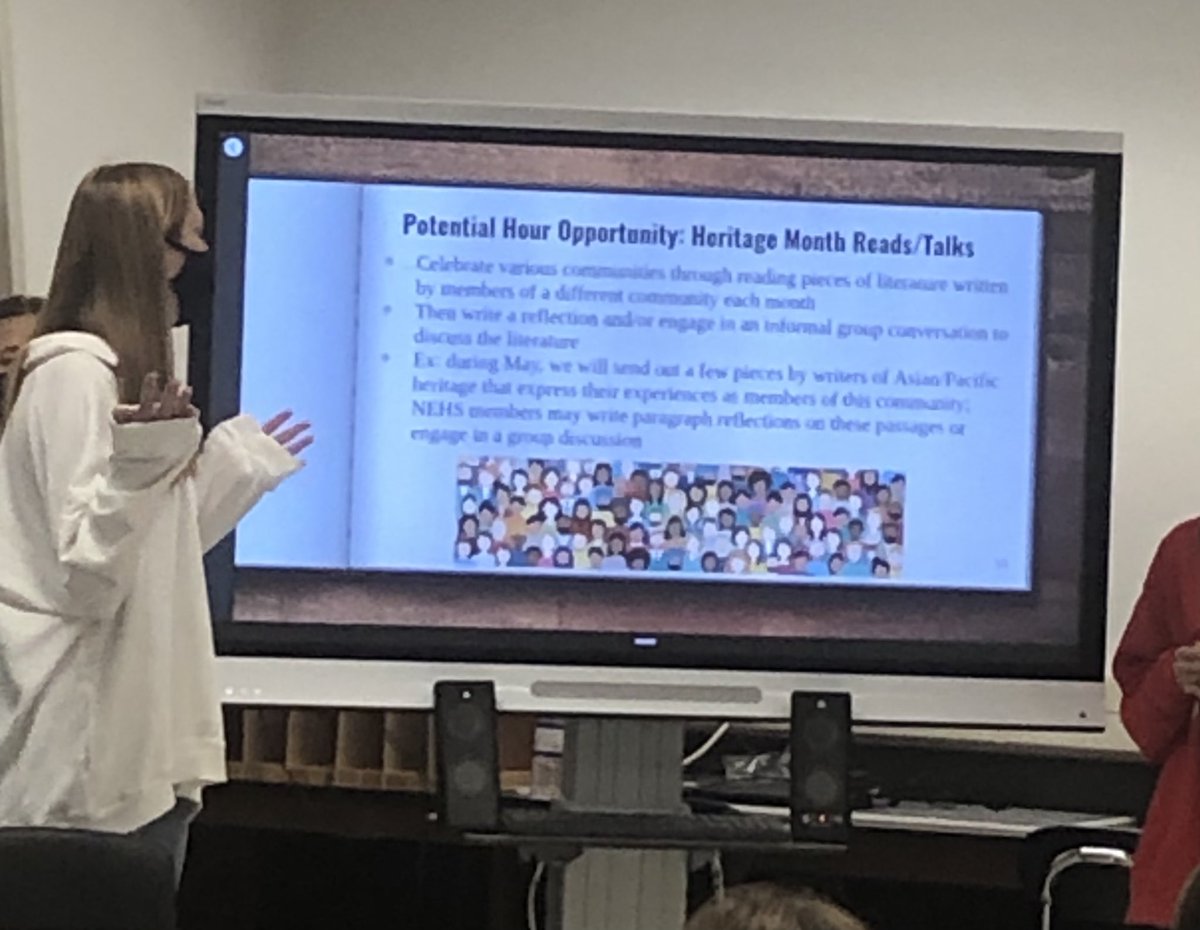 First full membership NEHS meeting of the year. My Exec Board did a great job! #randolphschools