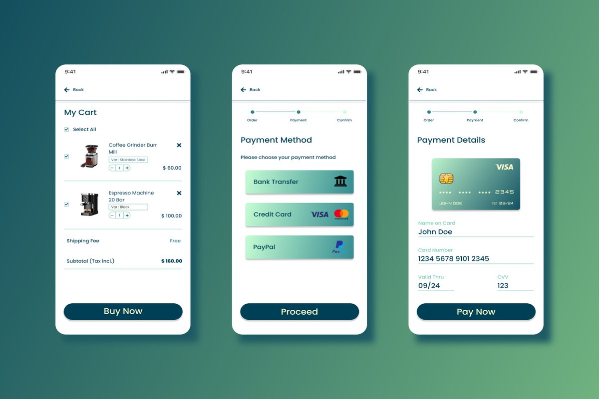 Day 2 of #uidailychallenge : Design a credit card checkout form or page.

tool used #figma

#uidaily002 #uidesign #uxdesign #checkoutpage #uidesigner #uxdesigner