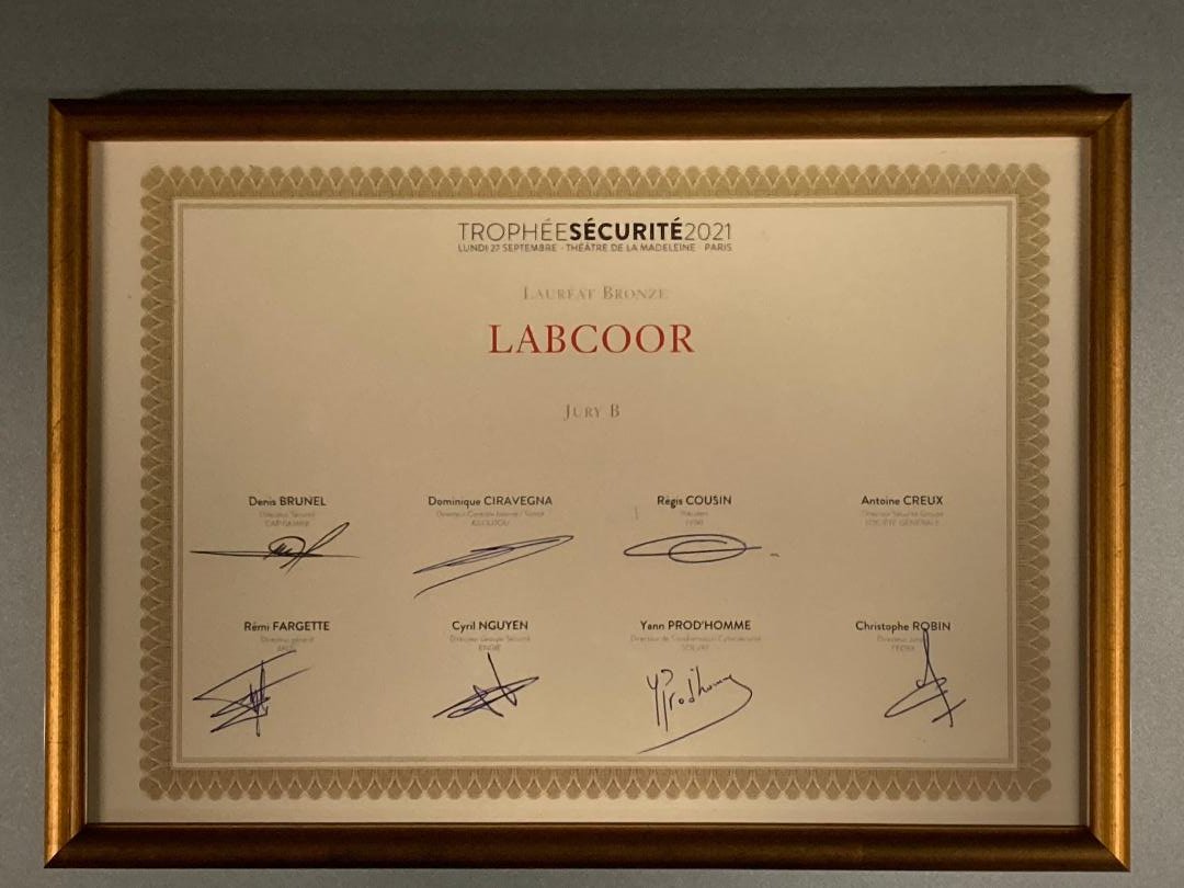 SQYcub's tweet photo. Bravo à #LABCOOR, #startup #SQYcub, lauréat de bronze aux trophées de la #sécurité France.
La reconnaissance du marché, le soutien et les encouragements des plus grands experts !
@sqy, #incubateur, @InitiativeSqy @IncubAlliance @Bpifrance https://t.co/XKgLUOrHPT