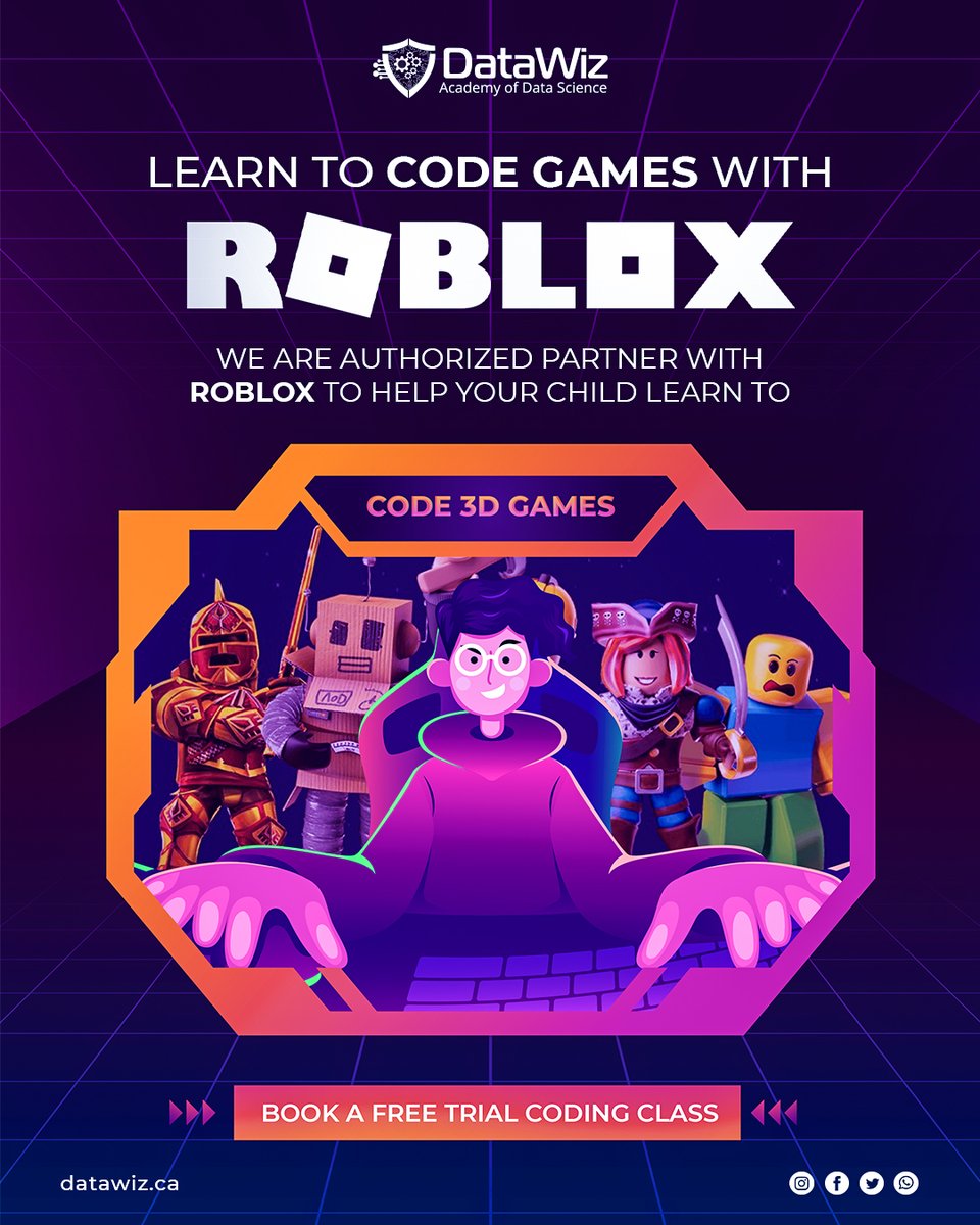 datawiz_ca's tweet image. Ever wonder where all those games on the Games page come from? They all come from one place – Roblox Studio. You can develop your own Roblox game. 

#learnscratch #learnsnap #learnpython #learnnava #learnroblox #learncoding #onlinecodingclasses
