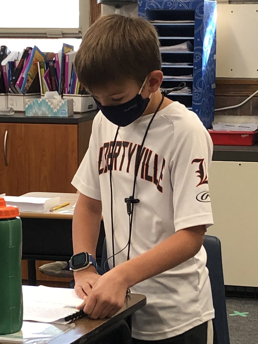 We had two firsts today! Our first student author shared their book and our first star student shared fun things about them.