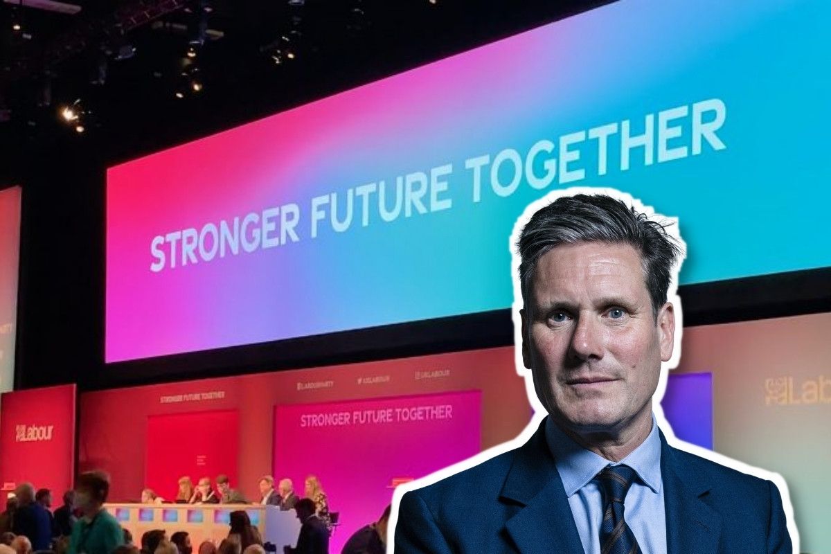 GsmithsMarxists's tweet photo. Despite bullying, bureaucracy, and political thuggery; this year’s Labour Conference only proves the popularity of socialist policies with the majority of Labour. 

The specter of Communism still haunts the halls of Labour.

#StarmerMustGo #socialism 

https://t.co/OVjFG5FnWn https://t.co/sHH96VU7Bv