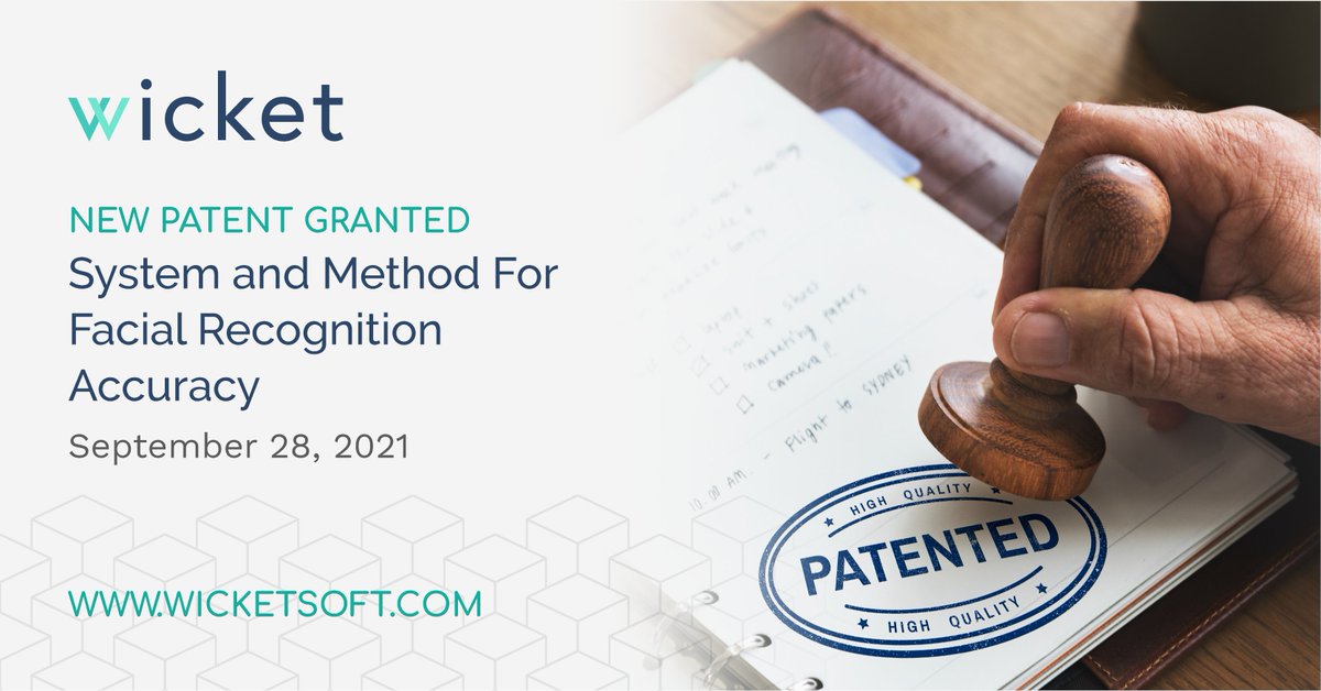 Big news! Wicket has just received its second patent from the USPTO for our proprietary technology. To learn more about Wicket's Facial Authentication technology, go to wicketsoft.com