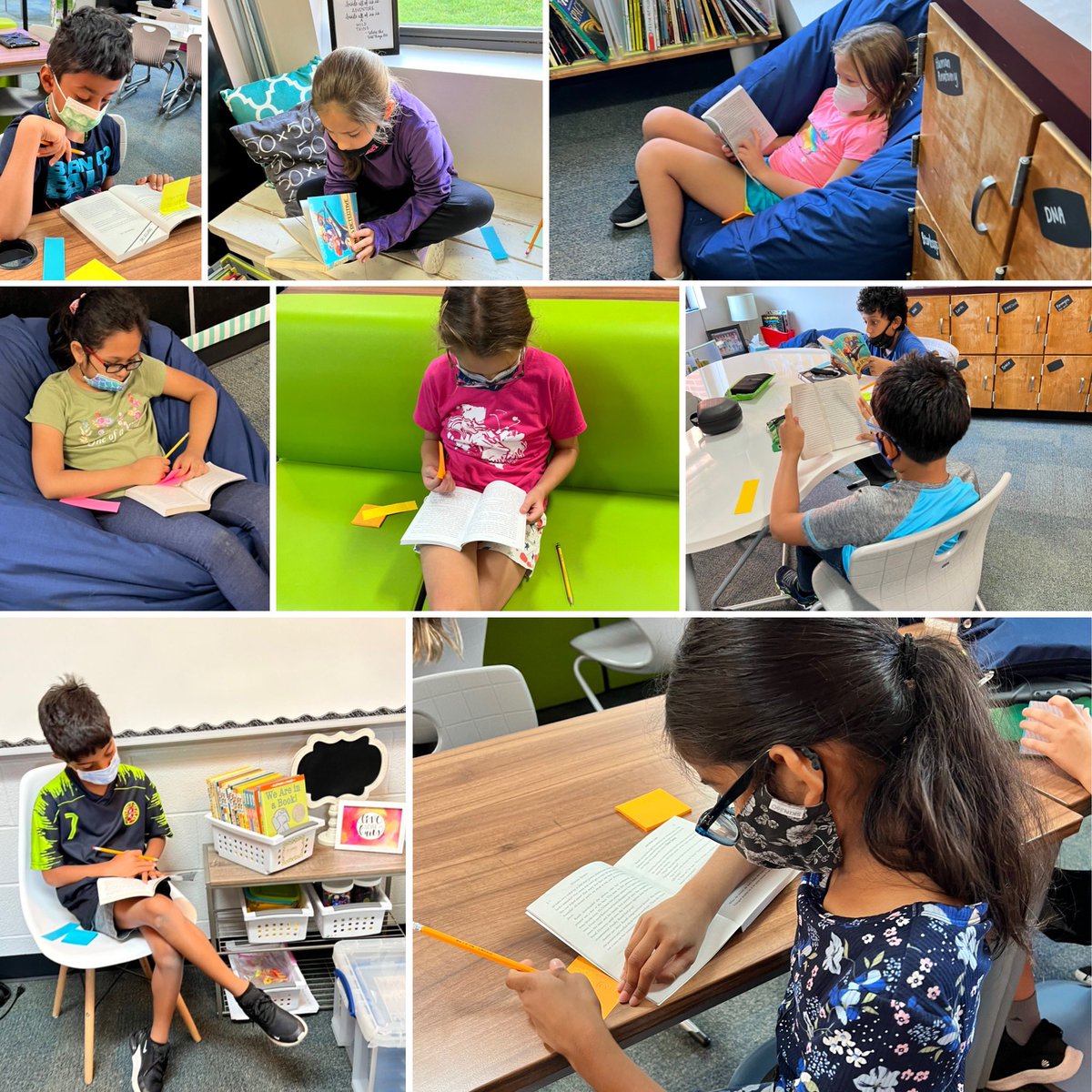 MrsHarvey_'s tweet photo. Mustang Time! This sweet group is learning how to be detectives while reading mystery novels. They’re on the hunt for clues trying to solve the mystery before the author reveals it! #austinlearns #bookclubs https://t.co/dTCWkMGuwL