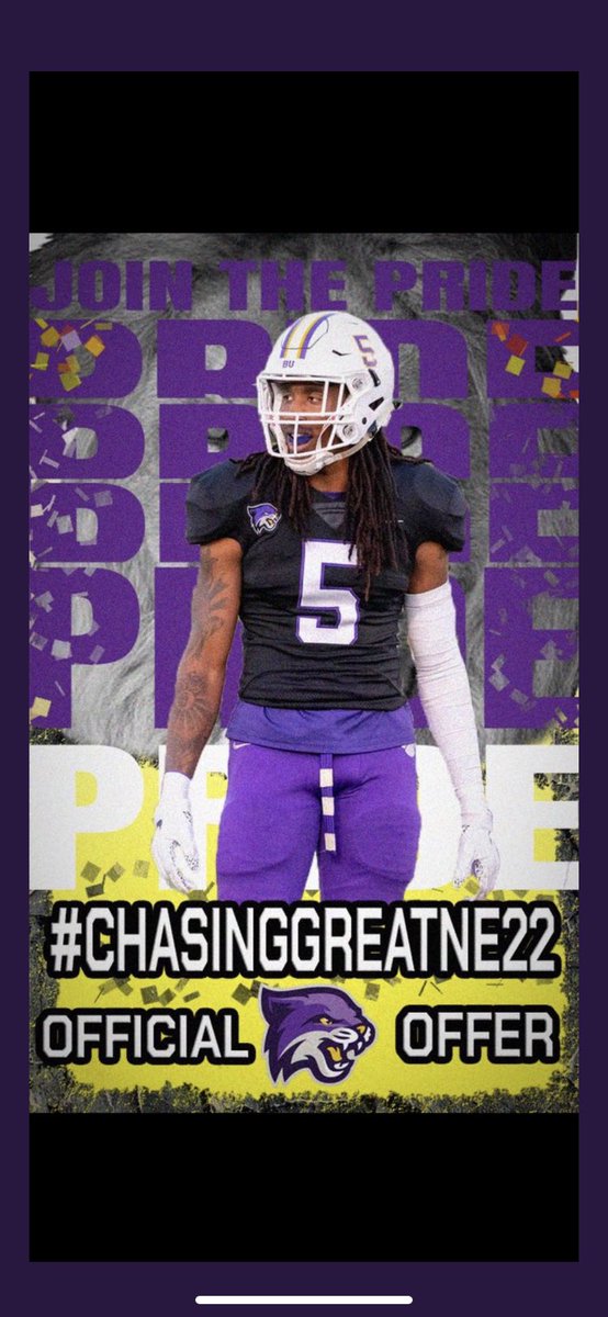 I am blessed to receive an offer from bethel university 💜💜<a href="/Coach_Springer1/">Chris Springer</a> <a href="/EastHamFB/">East Hamilton Hurricanes Football</a> <a href="/greynolds5/">Grant Reynolds</a>