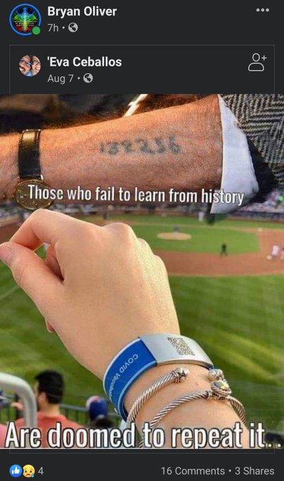 The anti-vaxxers are now comparing proof-of-vaccination bracelets to Nazi concentration camp tattoos