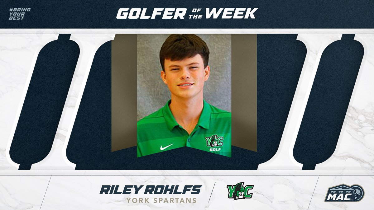 MAC (@gomacsports) on Twitter photo MGOLF: <a href="/YCPathletics/">York College Sports</a> Riley Rohlfs named MAC Commonwealth Golfer of the Week! #MACpotw #MACgolf #d3golf #NCAAD3 #BringYourBest
đź“„ bit.ly/3kOSfh0 MGOLF: <a href="/YCPathletics/">York College Sports</a> Riley Rohlfs named MAC Commonwealth Golfer of the Week! #MACpotw #MACgolf #d3golf #NCAAD3 #BringYourBest
đź“„ bit.ly/3kOSfh0