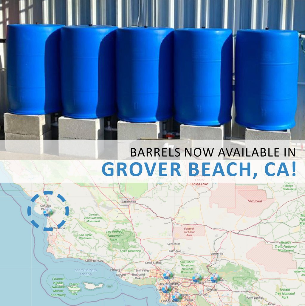BlueBarrelRain's tweet image. Recycled barrels now available in the Five Cities region of SoCal in Grover Beach!⁠
⁠
Find barrels near you: 
bluebarrelsystems.com/barrel-pickup-…

#rainwatercatchment #waterwise #fivecities #DIY