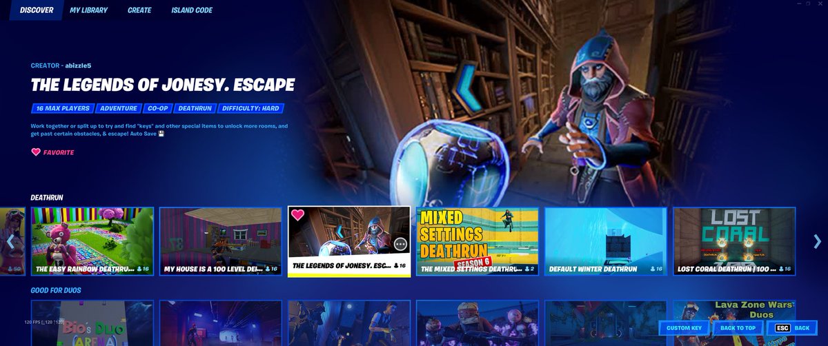 abizzle5_'s tweet photo. My first ever feature in fortnite, shortly after #FortniteCreative mode came out, is now in Discover!!! I'm very happy about this one!
Also I LOVE the picture that @EpicGames made for the map. I wish they still did that.
#ThankYouEpicGames #fortnite 
@FNCreate @FortniteGame https://t.co/YqCopP7zVm