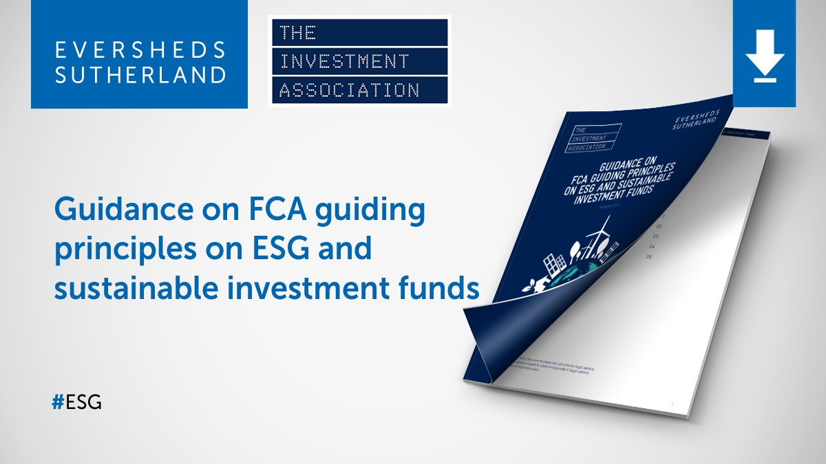 ESgloballaw's tweet photo. We have worked in partnership with @InvAssoc to release “Guidance on FCA Guiding Principles on #ESG and Sustainable Investment Funds” to help IA members adopt the FCA Guiding Principles, and help consumers make informed choices. Download the Guidance here:
https://t.co/OgIaljtLwR https://t.co/2fyNfJaq8Q