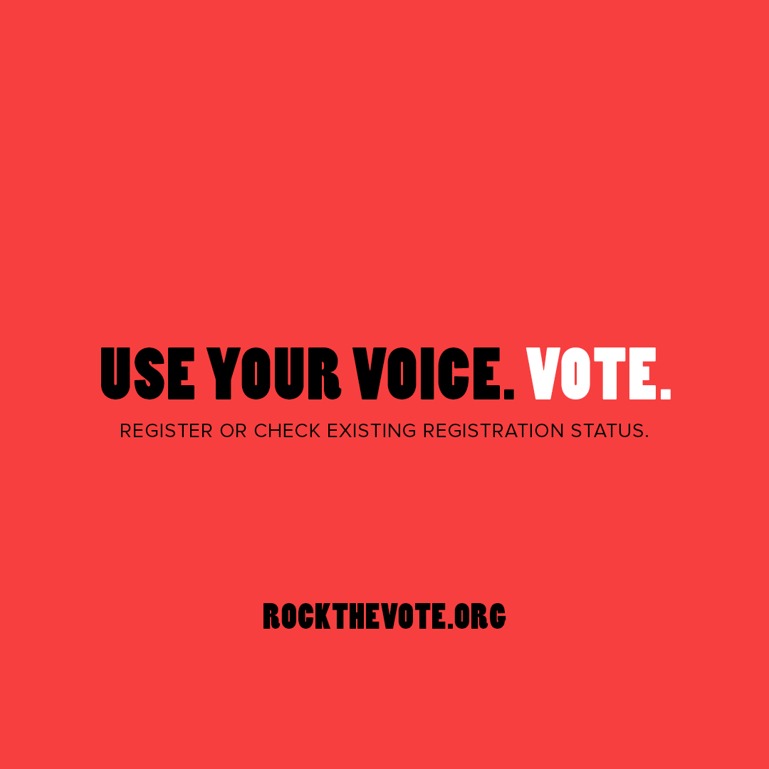 There is no offseason for democracy. That’s why we’re teaming up with <a href="/RockTheVote/">Rock the Vote</a> for #NVRD to encourage voters to vote in upcoming state and local elections this fall! 

Visit rockthevote.org to get registered, check your registration status, and get more info to vote!