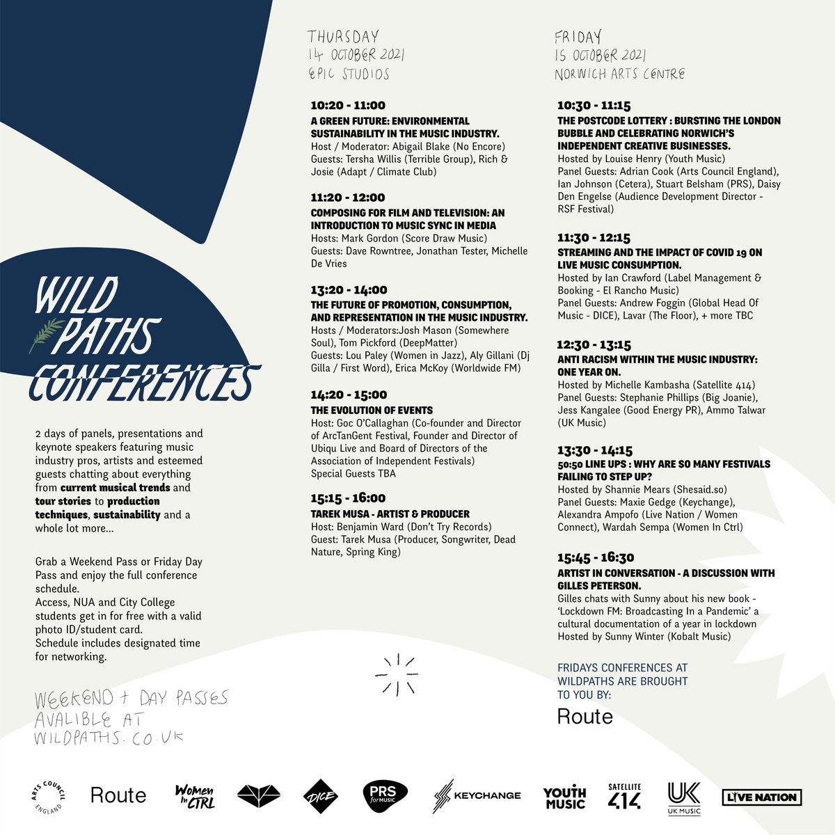 And while I'm sharing <a href="/youthmusic/">Youth Music</a> stuff, I'll be winding down festival season by hosting a panel with <a href="/Route_co/">Route</a> at this year's <a href="/wildpathsfest/">Wild Paths</a>. Looking forward to flexing the chip on my shoulder about the London-centric music industry, and how we make proper change happen.