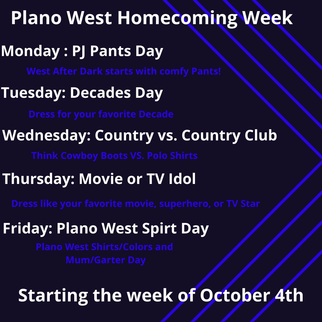 We’re ready for our Homecoming dress up days next week!! Spread the word📣🐺