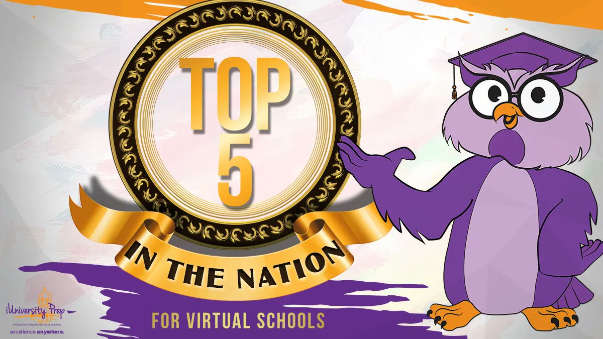 For yet another year, iUniversity Prep has been recognized as the BEST virtual school in Texas!  Niche places iUniversity Prep in the Top 5 virtual schools in THE ENTIRE NATION! #ExcellenceAnywhere <a href="/GCISD/">Grapevine-Colleyville ISD</a> @GCISDEdFound