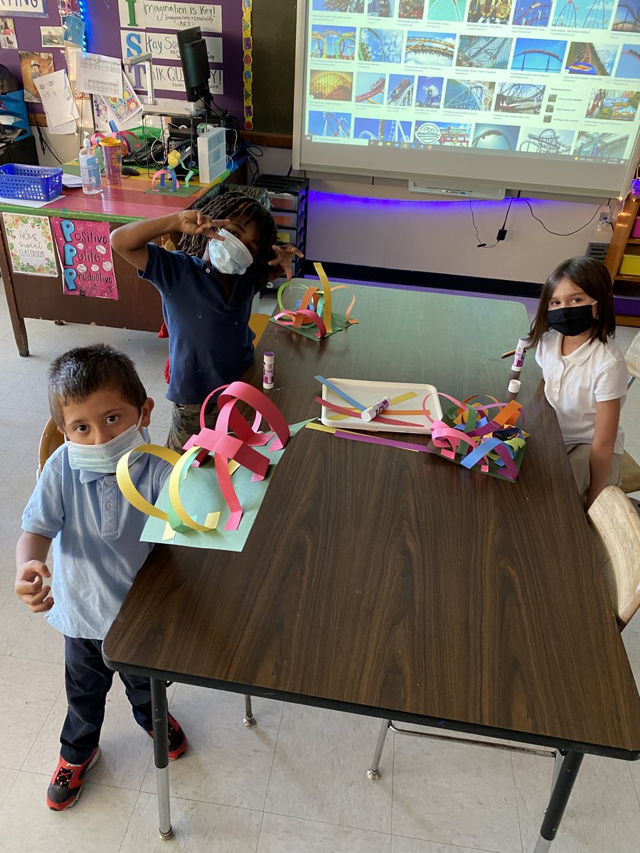 JohnBStanton's tweet photo. Mrs. McAvoy and Ms. Dolan’s class worked on making their own rollercoaster paper sculptures today in Art class. https://t.co/oJkp1BFCj6