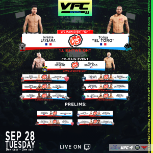 WanteD_TeamFR's tweet photo. 🥊#VFC33 - JEUNESSE ARENA 

Retrouvez nos 2 combattants en co-main évent qui s'affronteront dont qu'un seul ne pourra sortir gagnant 🥊

🇨🇭#Mesrine🔴🆚🔵@BoyZ_Boo_🇫🇷

📅Mardi 28 Sept
⏰21h 
📺https://t.co/cl5CphgRnI

@Fury_Lan @eSportFA_FR

🤠#WanteDToulonFight🥊 https://t.co/ML5vWJjETi