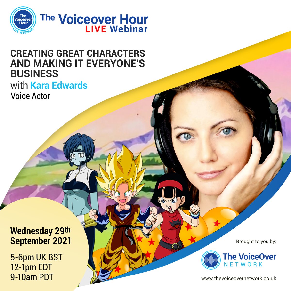 NetworkVO's tweet photo. If Anime and dubbing is your passion, if you want to get your foot in the door in this area, DO NOT miss this one-off opportunity to hear from Kara LIVE as she shares just what it takes to work in this phenomenal, creative industry. Register here at https://t.co/JDVoLOicgV https://t.co/18hobgRLZ4