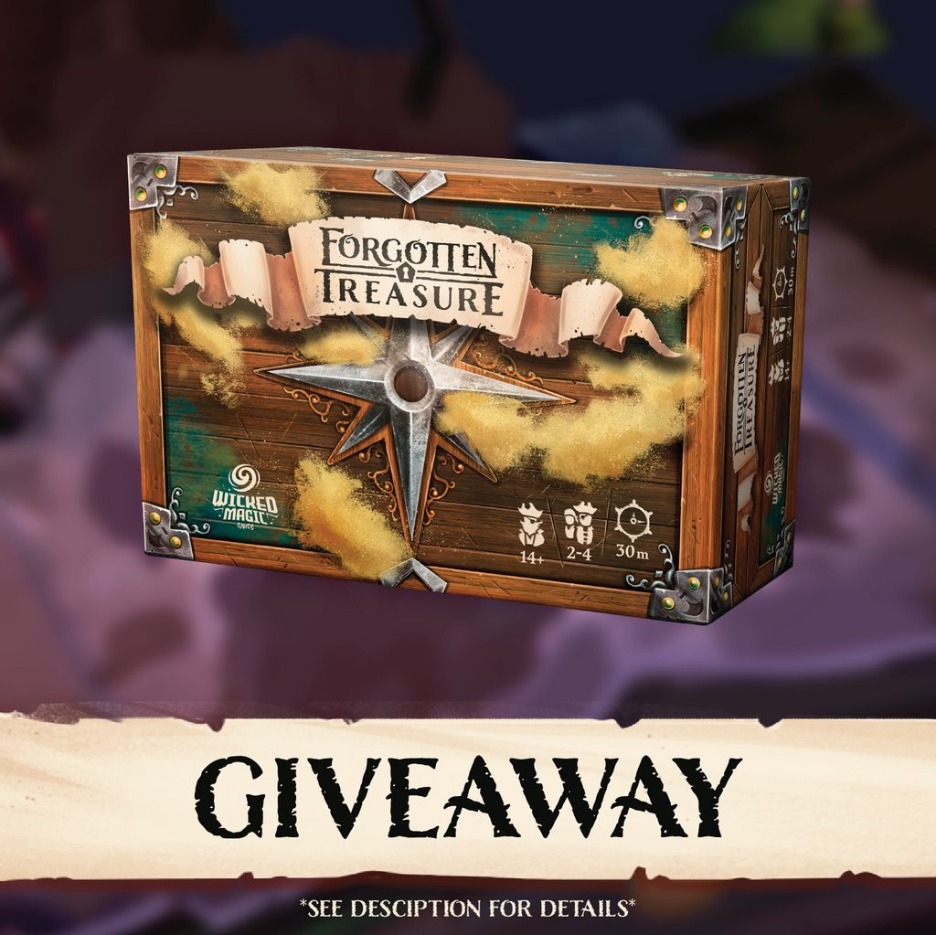 We are doing a giveaway for a prototype copy of Forgotten Treasure! See our Instagram for details!

instagram.com/wickedmagicgam…