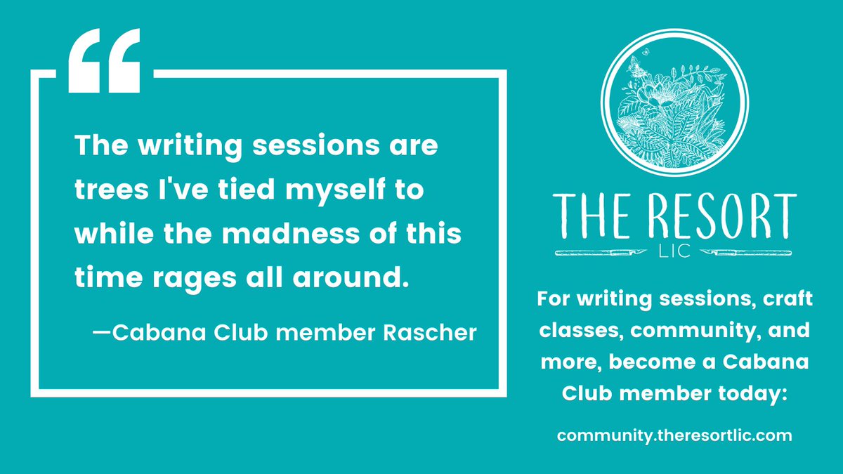 TheResortLIC's tweet image. Looking for an active, diverse community of writers to support your creative process? Seeking publishing insight from industry professionals? Searching for craft feedback on your work? You've come to the right place. Join the Cabana Club today! community.theresortlic.com