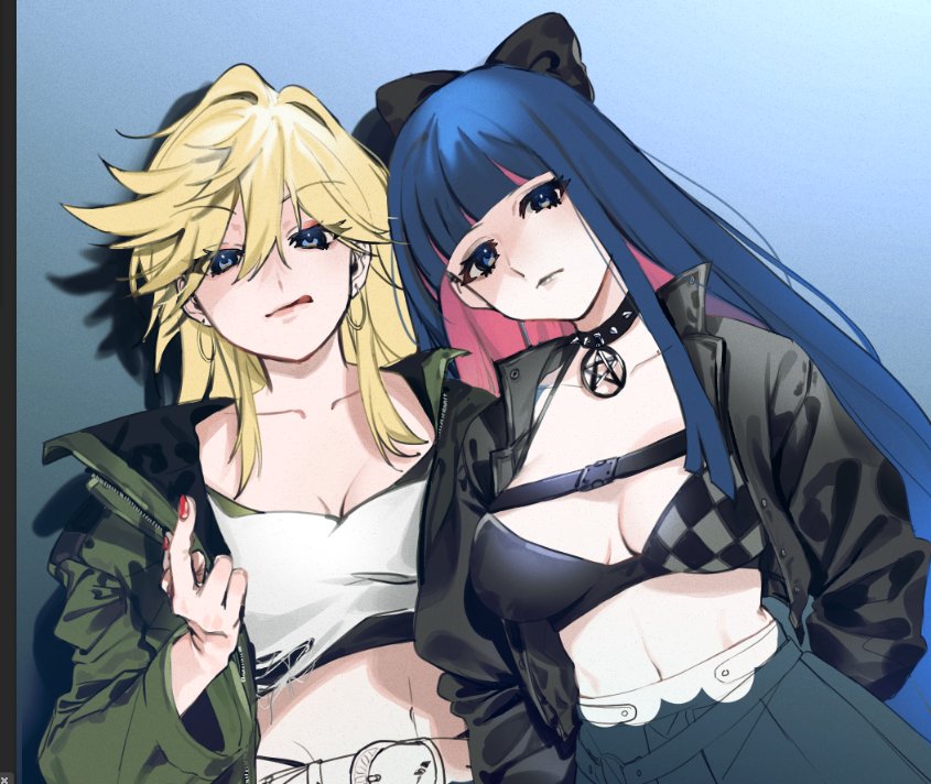 アナーキー・パンティ ,アナーキー・ストッキング 「Panty &amp; Stocking with Garterbelt 」|🐬カン田🐬のイラスト