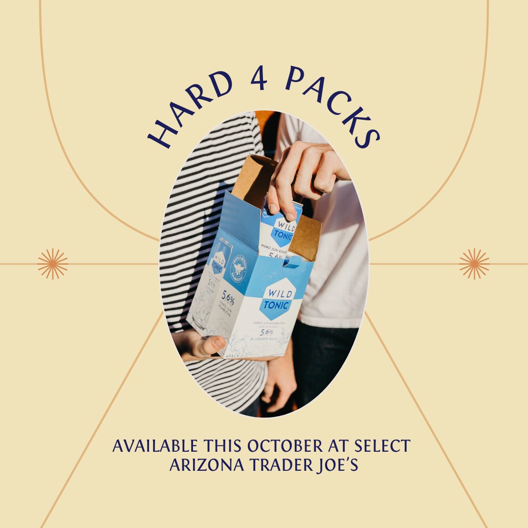 We couldn't keep the secret any longer... Wild Tonic Hard Jun 4 Packs are coming to Arizona Trader Joe's in October! Add us into your Trader Joe's shopping list and show us your haul.
