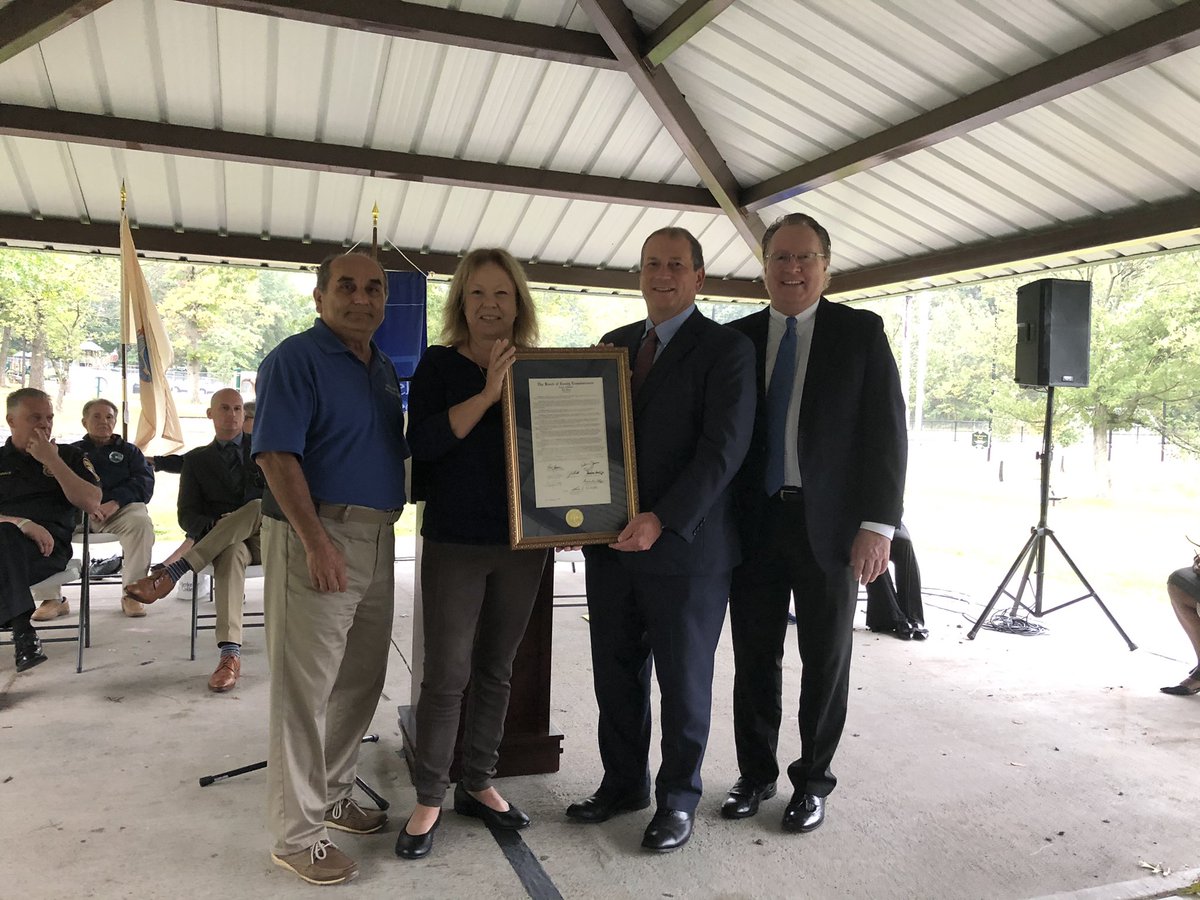 BerkeleyCollege's tweet photo. We had a great start to #BerkeleyCollegeDay in #WoodlandPark, NJ. Mayor @KeithKazmark, Passaic County Commissioner @sandi_lazzara and 1958 alumna Barbara Speziale were among the guests to join us for the tree-planting ceremony in Zaccaria Park. #90YearsofBerkeley https://t.co/gugrQo4oA1