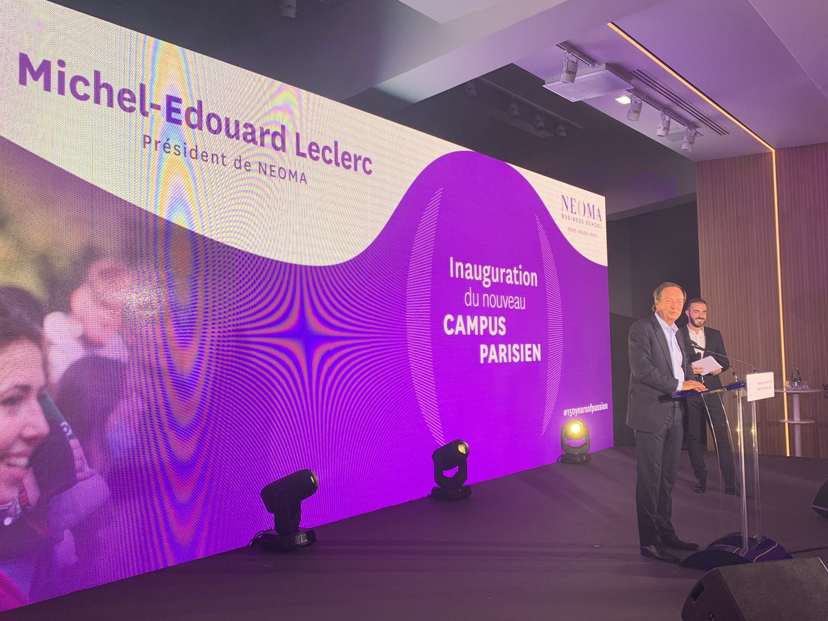 AlainGoudey's tweet image. Après @delphmanceau c’est au tour de @Leclerc_MEL, Président de @NEOMAbs, de prendre la parole pour ce très beau moment dans l’histoire de l’Ecole ! 
#150yearsofpassion #proudtobeneoma