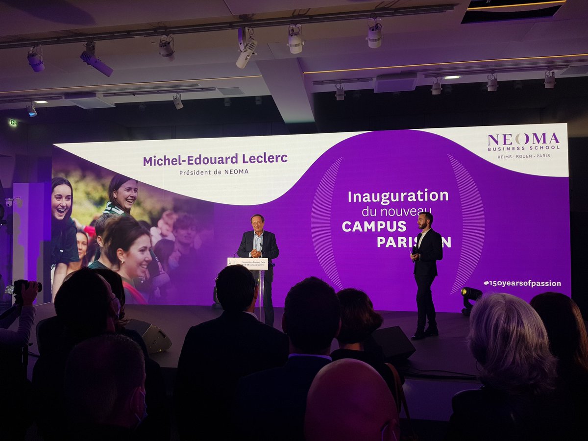 BusinessCoolFR's tweet image. Michel-Edouard Leclerc @Leclerc_MEL président @NEOMAbs, exprime son attachement à l'école et aux projets qu'il porte aux côtés de @delphmanceau. #150yearsofpassion
