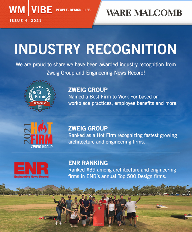 Explore our recent industry recognition, new regional leadership and more in the latest issue of the WM Vibe! bit.ly/39ybxkf #WareMalcomb