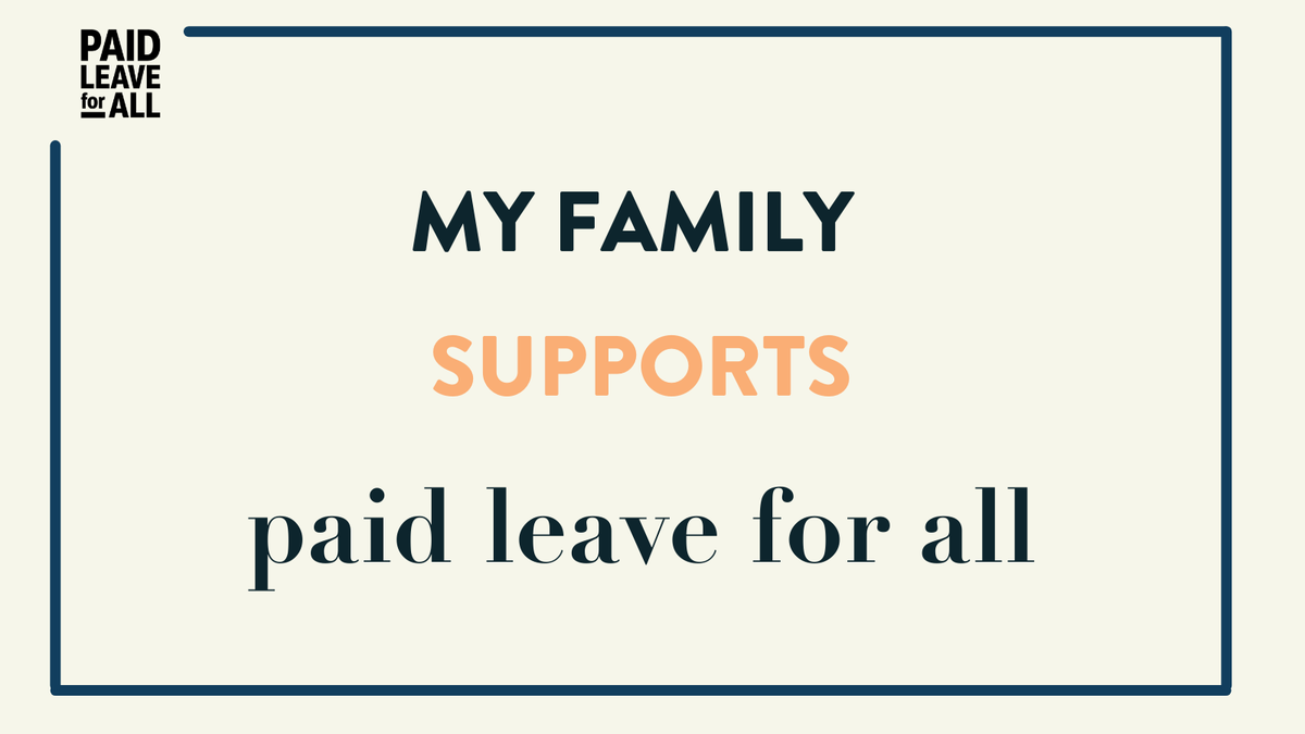 I support #PaidLeaveForAll because no one should have to choose between their family and a paycheck, their health and their work. I’m calling on Congress to #PassPaidLeave this Paid Leave Day of Action. @mainstreetweets