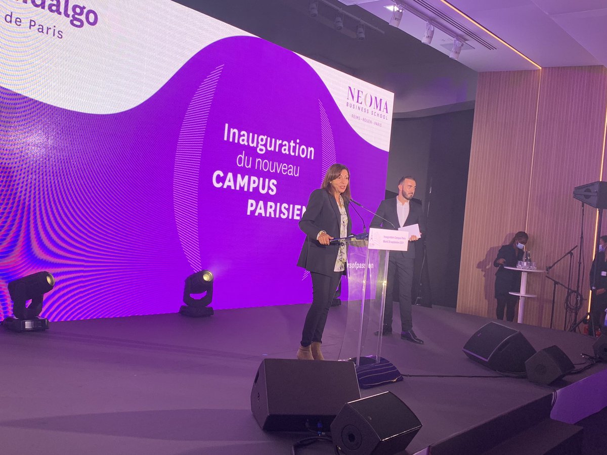 ALeroyNEOMAbs's tweet image. @Anne_Hidalgo nous fait l’honneur de sa présence pour célébrer l’inauguration de campus de #paris et les 150 Ans de @NEOMAbs #150yearsofpassion