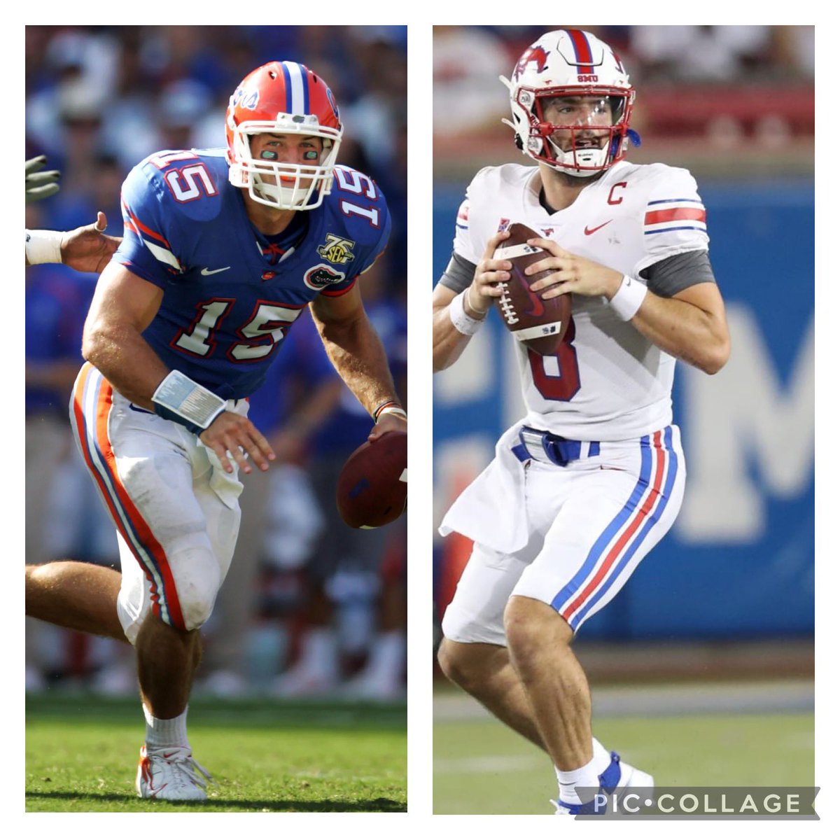 SaturdayGameday's tweet photo. Tim Tebow in his 2007 Heisman campaign had an impressive 32 TD passes. Tanner Mordecai at SMU has 20 TD passes in only 4 games. 

Watch out for SMU very quietly at a 4-0 record and if you don’t know Tanner Mordecai you better learn his name 

#PonyUpDallas #PonyExpress https://t.co/DLS0ouPeig