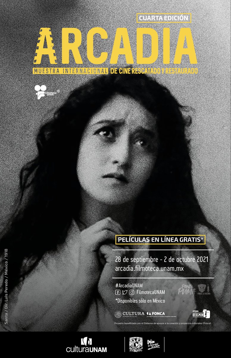 FilmotecaUNAM's tweet photo. 'Los Sonidos de Santa: música para una película incompleta' es un ejercicio históricamente informado que exhibimos para ti con motivo de #ArcadiaUNAM, Muestra Internacional de Cine Rescatado y Restaurado.

Disfrútala solo por hoy aquí: https://t.co/8ZlcKmsJUL https://t.co/aZZuA40ic9