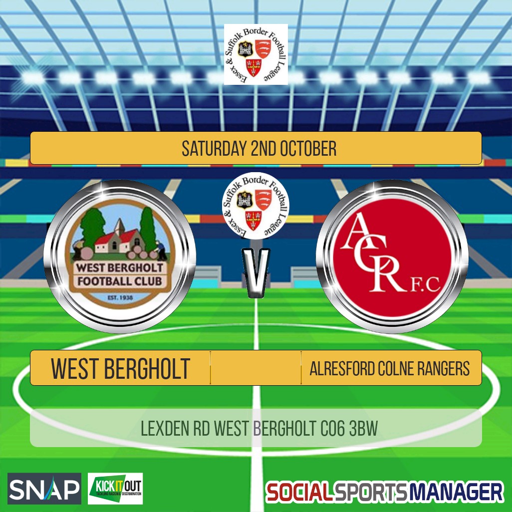 AlresfordCRFC's tweet photo. It's a tough away day for the 1sts, with the short journey to @WestBergholtFC we look forward to this one β€β½οΈπ΄β« https://t.co/FQ6tU7vdSy