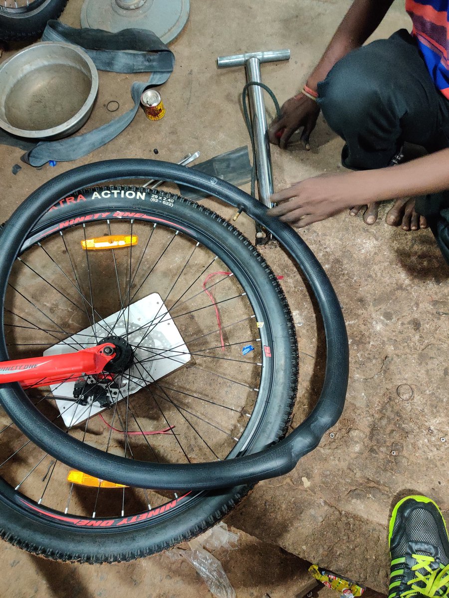 Prachitesh's tweet photo. #Experienced the worst on purchasing an @outdoors91in bicycle. Bought a Defeatr Pro 29t MTB cycle in April 2021. It has been in the worst condition internally with gear, chain and now with the tyres. Encountered a lot of problems with this since day 1. 
(1/5) https://t.co/QunRb4fEbL