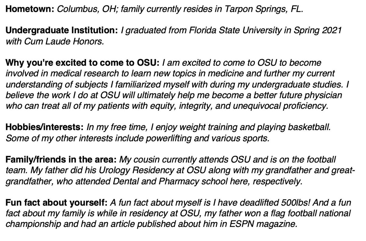 Ohio State Wexner Medical Center Urology Dept. (@osu_urology) on Twitter photo A big #Buckeye welcome to Chase Arnold, who will be completing a research year with the Department! Originally from C'bus, Chase recently graduated Cum Laude Honors from <a href="/floridastate/">Florida State University</a> + looks forward to being involved in medical research as he applies to med school! #OSUWexMed A big #Buckeye welcome to Chase Arnold, who will be completing a research year with the Department! Originally from C'bus, Chase recently graduated Cum Laude Honors from <a href="/floridastate/">Florida State University</a> + looks forward to being involved in medical research as he applies to med school! #OSUWexMed