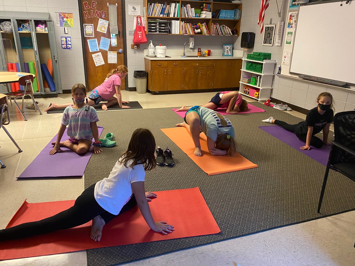 1st day of yoga club at BLE!!! This is example of yoga poses that are all calming! #schoolcounselor#yogateacher#yogainschools#bLEADsgreen