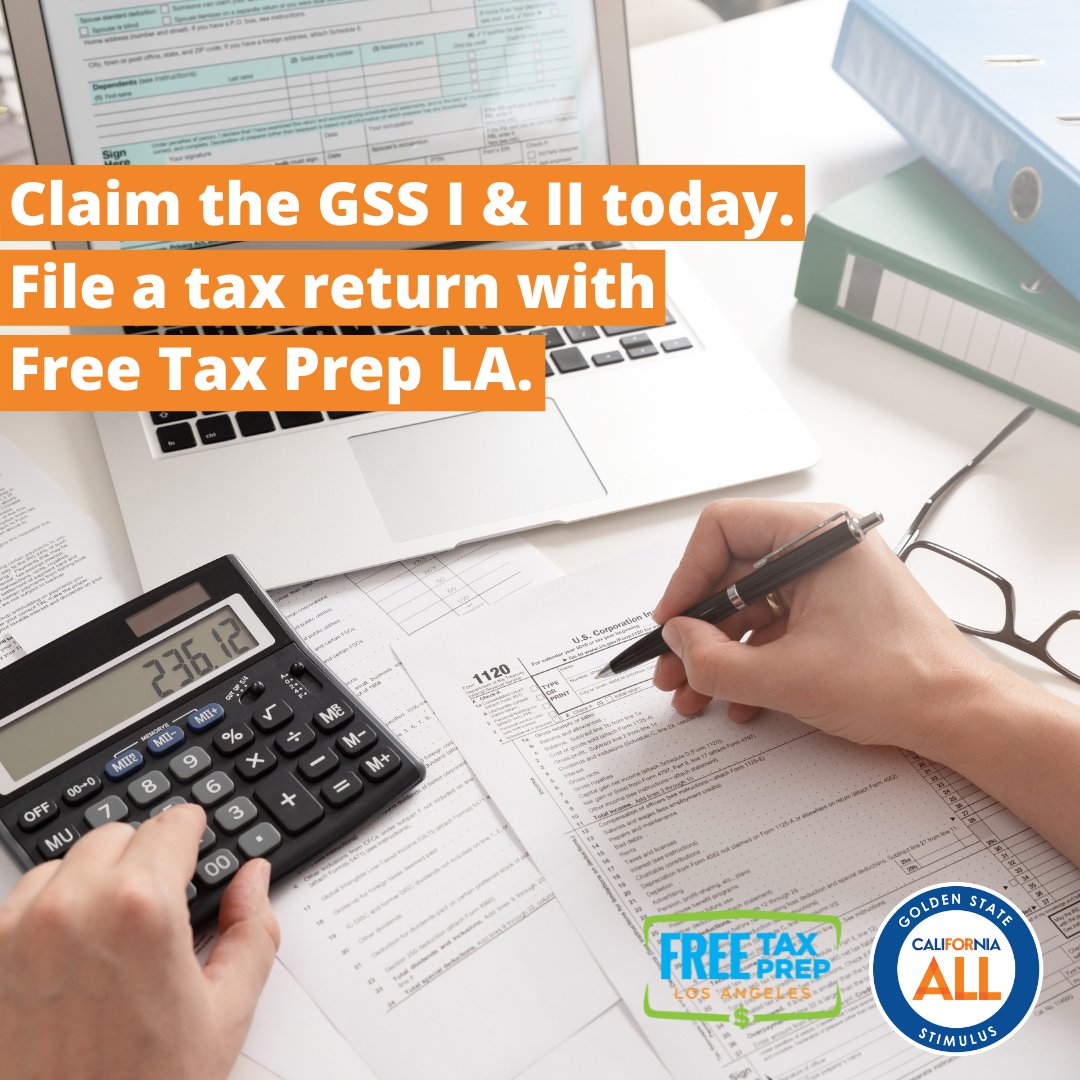 elaccOrg's tweet photo. Free money! The #GoldenStateStimulus and #CalEITC means thousands of dollars for YOU. #FreeTaxPrepLA #CaliforniaForAll #GSSII #GSSI 
For more information visit: https://t.co/3QB5rDWvjT https://t.co/OEEW39dCTF