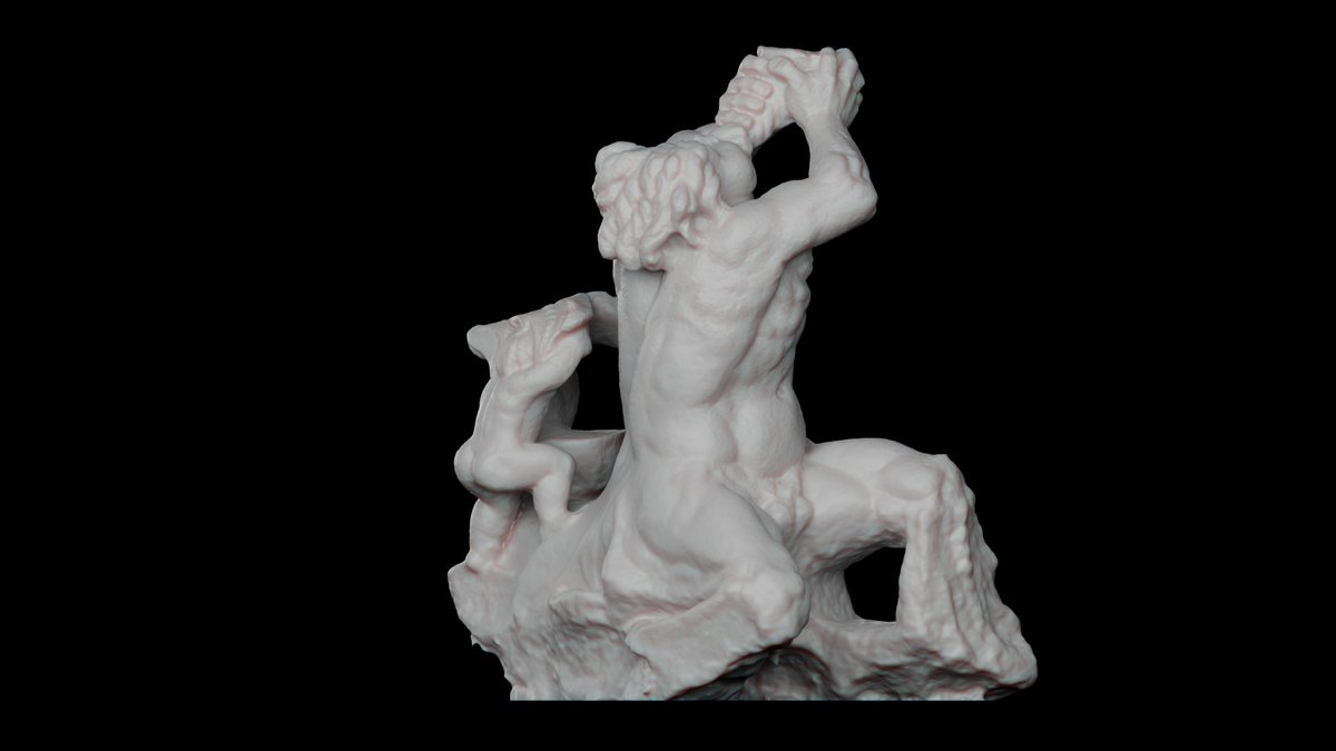 praehist3D's tweet photo. After moving to a new place i just started to process a new #photogrammetry #3D_scan.
Triton figure from a ealry modern well installation in different lightning styles. #Blender3D #cycles still trying to find the best light setup. https://t.co/Q5pBEYKp8A