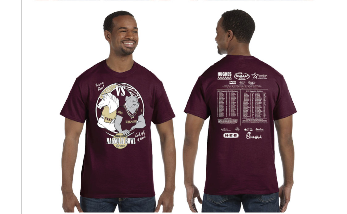 MagnoliaHighTX's tweet photo. .@MagnoliaHighTX $250 cash prize given to the winning student of the Magnolia Bowl T-Shirt Design Contest! Submissions must be scanned &amp; sent to KCantu@magnoliaisd.org by 5PM on 10/4.

The rules:
(1) Represent both teams respectfully
(2) Be Creative
(3) Get ready to WIN!!! https://t.co/e6pFVx0Otg