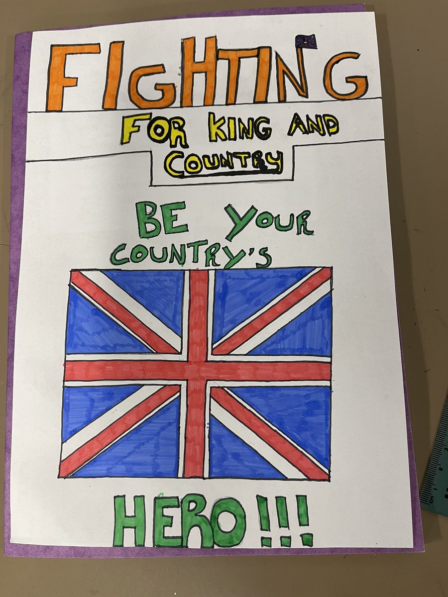 Mrs_JHoughton's tweet photo. Just a snippet of the incredible propaganda posters that 9y1 have been working on #WW1 #Propaganda #PropagandaPosters #CrossCurricularStudies @MiddleMACS @Main_MACS https://t.co/KY96LzxweQ