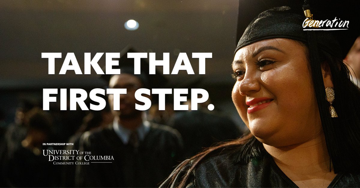 udc_edu's tweet photo. Ready for a life-changing career in technology? Interested in becoming a Digital marketer? 
We've partnered with @GenerationUSA_ to offer FREE online courses for these high-demand jobs! Click the link to apply today!  https://t.co/4sMZF3GVGP. #GenerationWorks #GenerationxUDC https://t.co/mdBLgxfiLg
