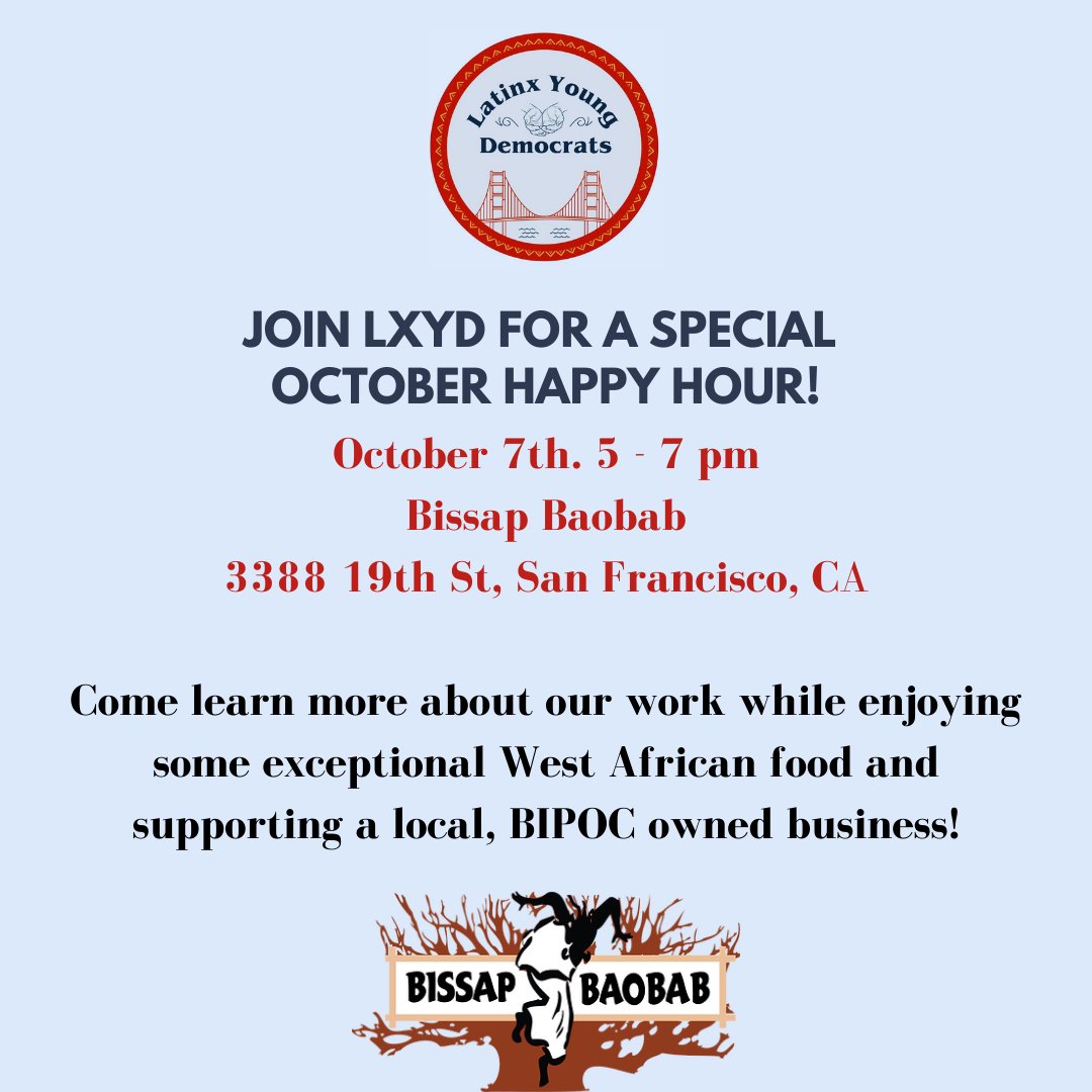 Hola everyone. Join us next Thursday October 7th for a special LXYD Happy Hour! Tell a friend to tell a friend and let's build in community together.

Learn more about our work and some of the exciting upcoming initiatives our club has in store. Hope to see you there!