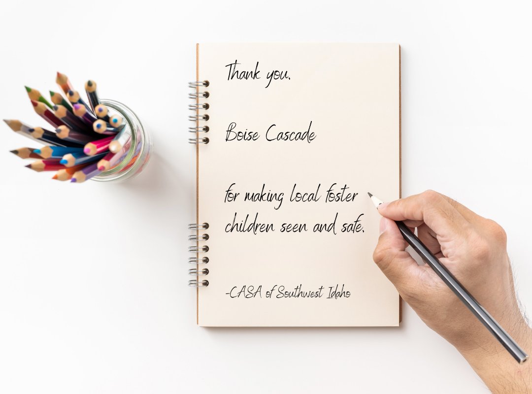CASAofSWidaho's tweet photo. BIG shoutout to Boise Cascade for donating to CASA of Southwest Idaho! Thank you for building strong homes, businesses and communities that stand the test of time--and thank you for empowering our volunteers to help local foster children thrive.
#DoGoodTuesday #donate #FosterCare https://t.co/DrgEXhASzD