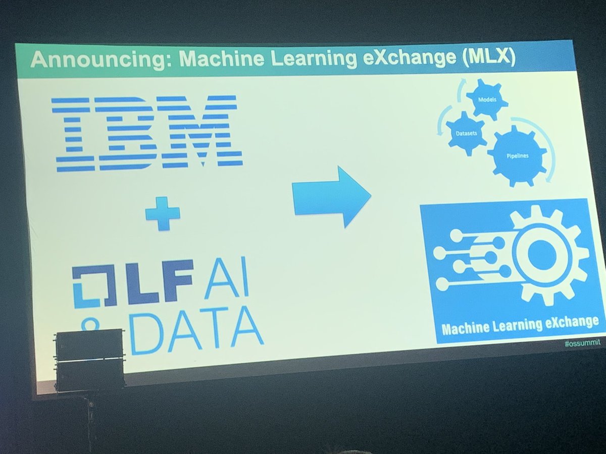 AnimeshSingh's tweet image. IBM VP of Open Source, @tmmoore_1  announcing Machine Learning eXchange at #OSSummit                   ml-exchange.org @LFAIDataFdn @linuxfoundation #ospocon