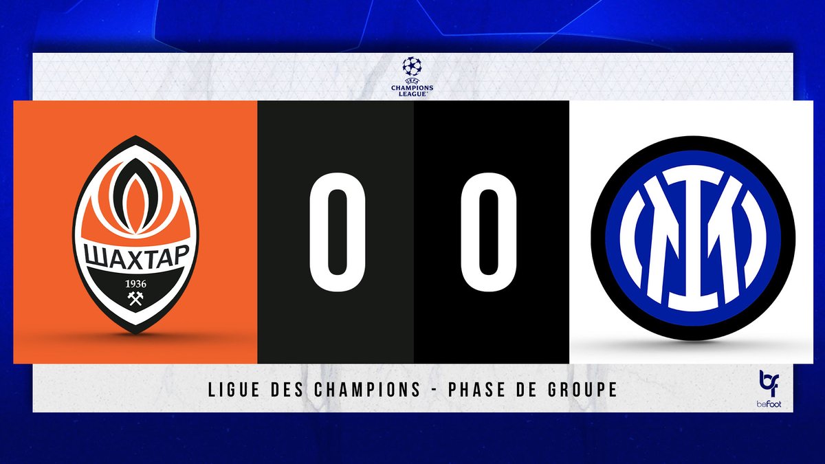 _BeFootball's tweet photo. ⏱ C'est parti à Kiev !
SHAKHTAR 🇺🇦 0-0 🇮🇹 INTER MILAN
#UCL | #SHAINT https://t.co/jbAaAVaFqF