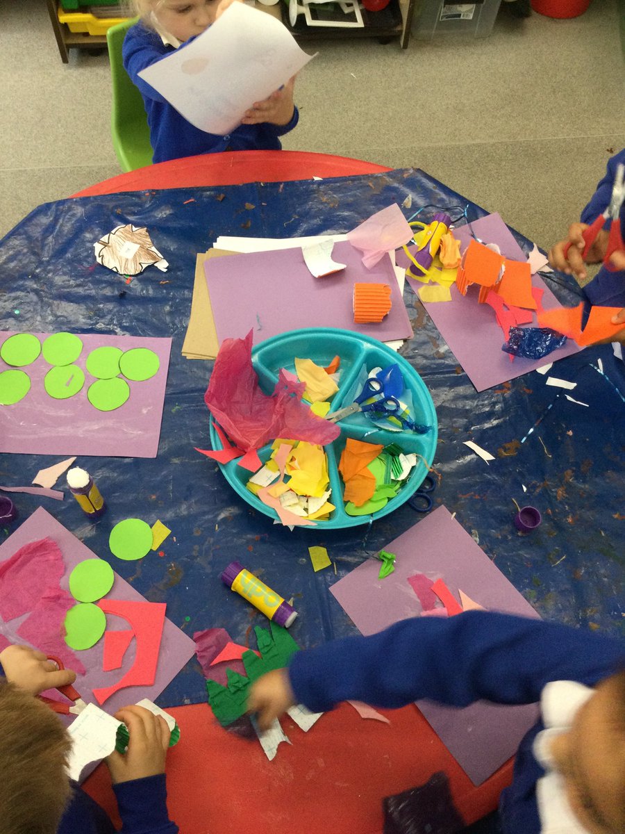 NorthWalsall's tweet photo. In Reception, we have loved Mark making this afternoon. The children have used several techniques, tools and materials to express themselves. #EYFS #messymarkmaking https://t.co/q6MTh2GfaV