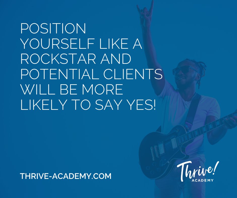 ThriveAcademy's tweet photo. Master the art of positioning👤 yourself. It makes potential clients feel lucky🤞 to meet you. They’ll be more likely to say ✅Yes and send referrals. https://t.co/60wG64urQc
