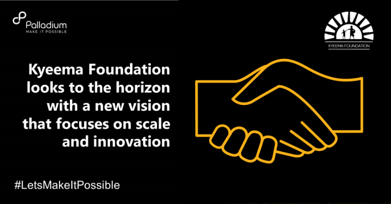 PalladiumImpact's tweet photo. Palladium commits 1.5% of our profit to our global giving platform, #LetsMakeItPossible, in partnership with @KyeemaDawn. We're proud to work with Kyeema as they look to the horizon with a new strategic vision that focuses on scale and innovation. #FundsForImpact